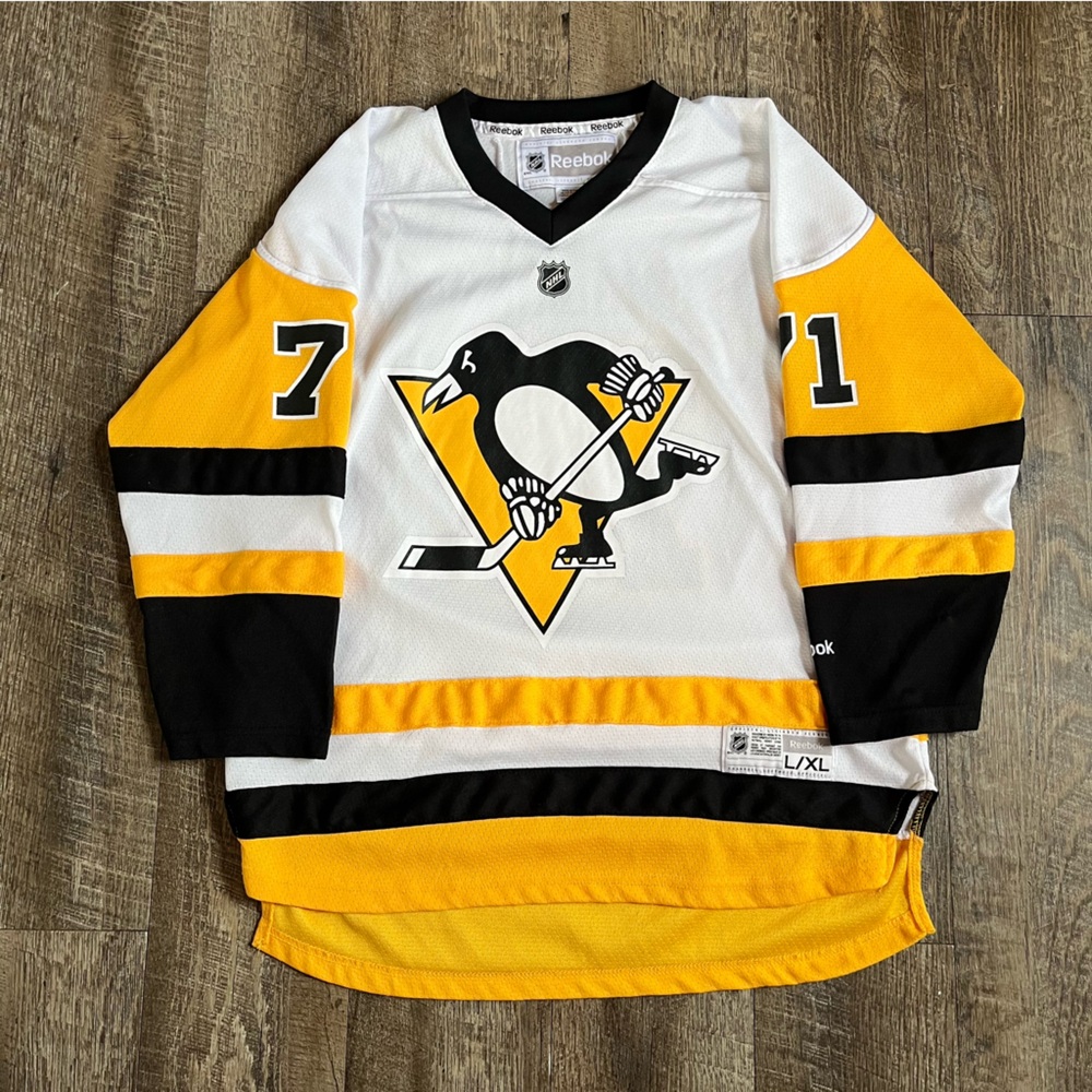 Pittsburgh‎ Penguins #71 Malkin Hockey NHL Reebok Jersey YOUTH Size L/XL